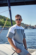 Костюм літній з акцентними вставками