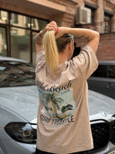 Футболка з принтом Wild beach