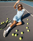 Костюм джерсі поло та спідниця