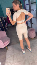 Сет: топ з відкритою спиною та велоcипедки