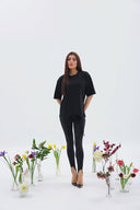 Футболка з акцентними вставками внизу